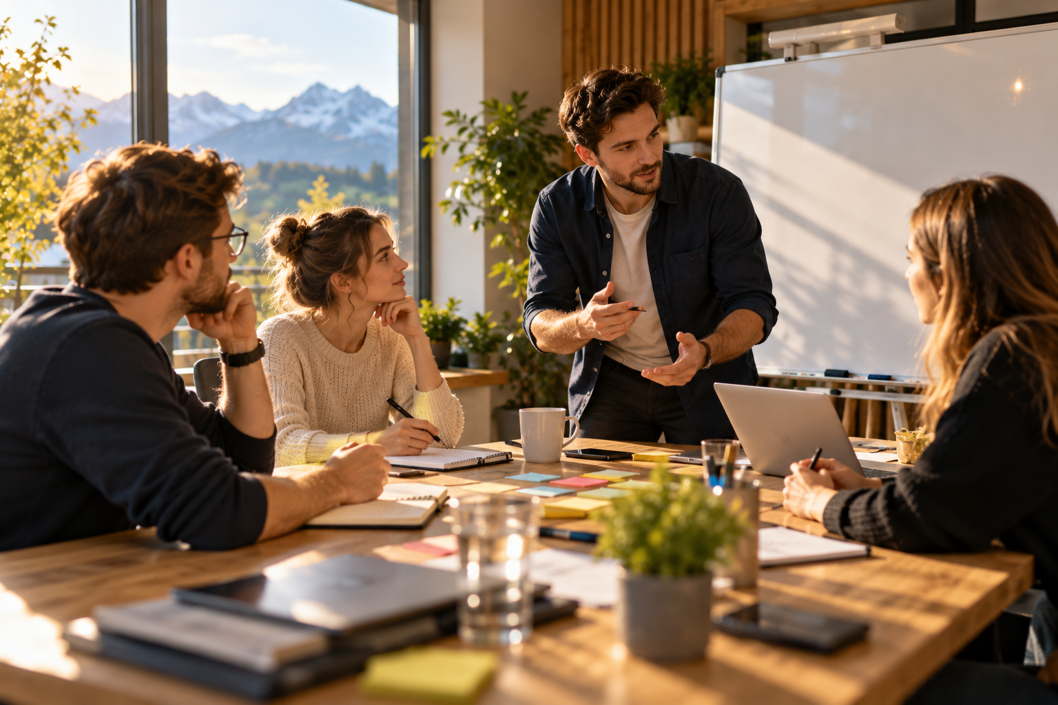 Teammeeting und Unternehmensrisiken